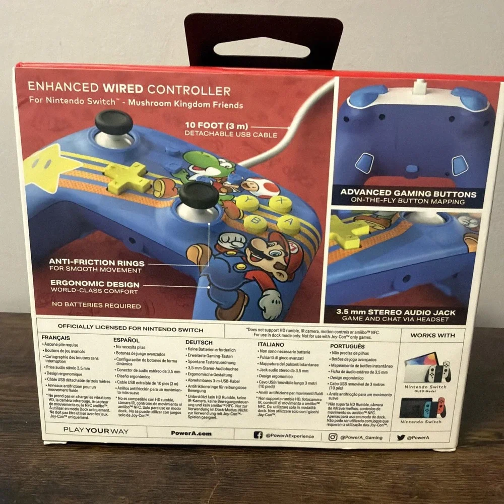 NEW PowerA Wired Nintendo Switch Controller: Super Mario Mushroom Kingdom Friend